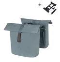 Bike bag Basil City - double pannier bag MIK - 28-32 litres – graphite blue