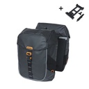 Bike bag Miles Tarpaulin - double bag MIK - 34 liter - black/orange